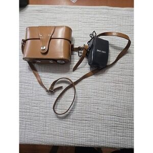 Vintage Ansco Box Camera w/ Original Leather Case + Good Companion Light Meter